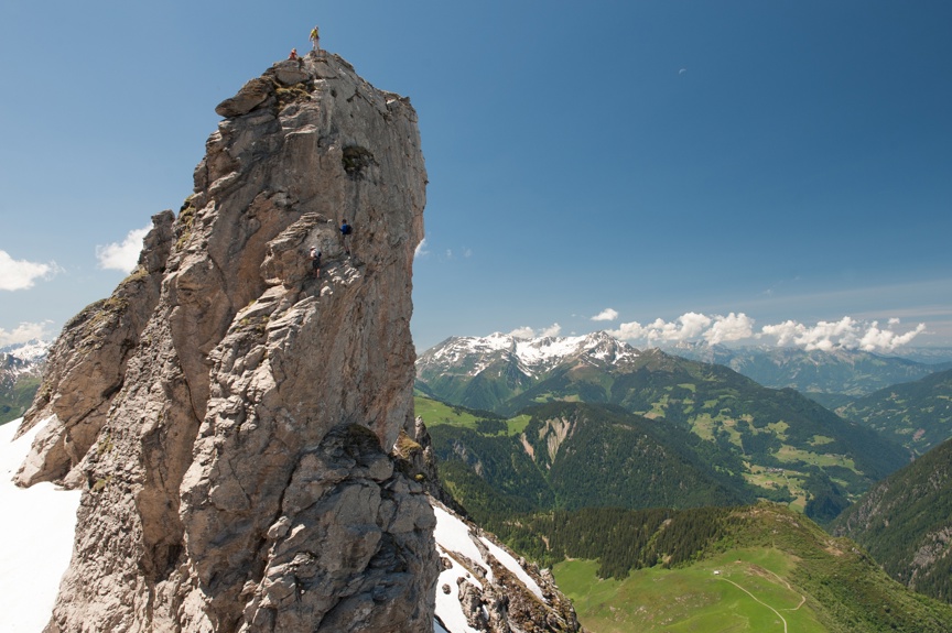 Summer mountaineering in the French Alps.